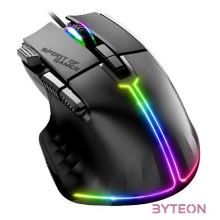 Spirit of Gamer PRO-M5 RGB Vezetékes Gaming Egér - Fekete
