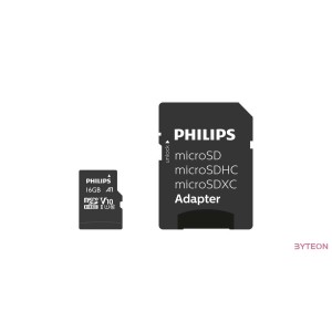 Philips microSDHC 16GB (Class10) SD adapterrel