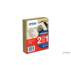EpsonPremium Glossy Photo Paper [10x15cm, 255g, Fényes, 2x40db]
