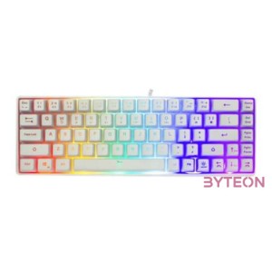 White Shark Ronin Vezetékes Gaming Billentyűzet Fehér - Magyar