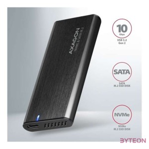 Axagon EEM2-SB2 M.2 USB-C 3.2 Gen 2 Külső SSD ház - Fekete