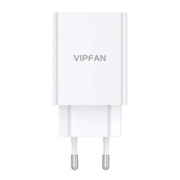 Vipfan E03 hálózati töltő, 1x USB, 18W, QC 3.0 + Lightning kábel (fehér)