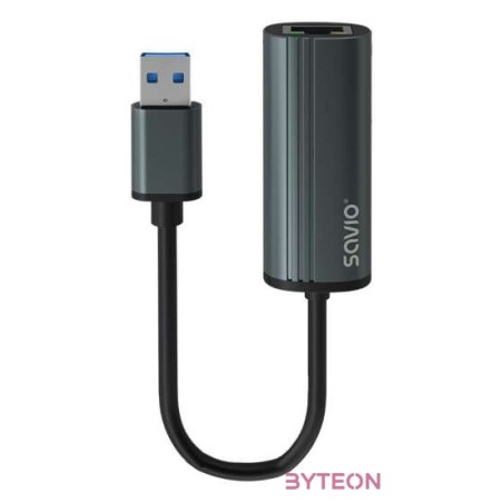 Savio AK-55 USB-A apa - RJ45 anya Adapter