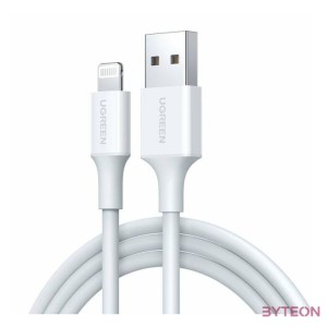 Cable Lightning to USB UGREEN 2.4A US155, 1.5m (white)