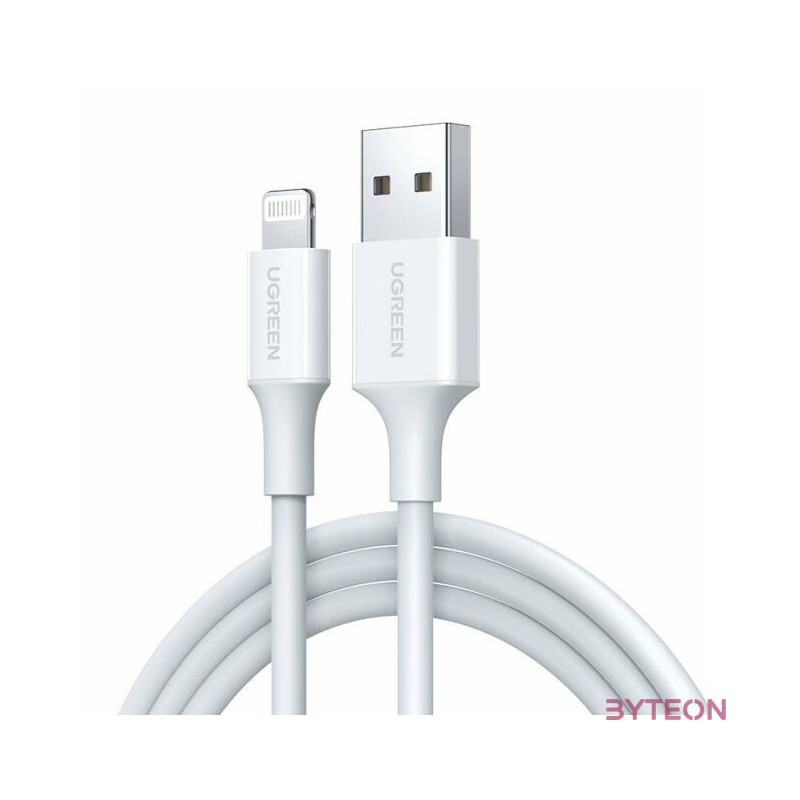 Cable Lightning to USB UGREEN 2.4A US155, 1.5m (white)
