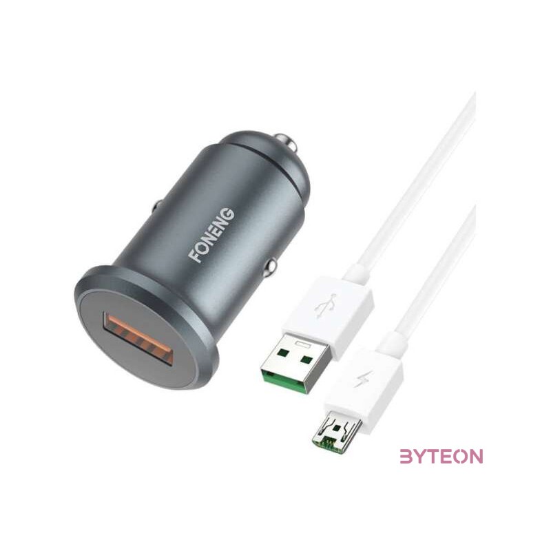 Mini car GSM charger kit Foneng C15 4A micro USB (metal)