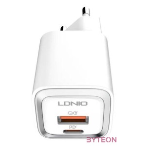 LDNIO A2318M USB, USB-C Wall charger  USB-C - Lightning Cable