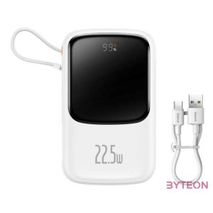 Powerbank Baseus Qpow PRO with cable, 10000mAh, 22.5W (White)