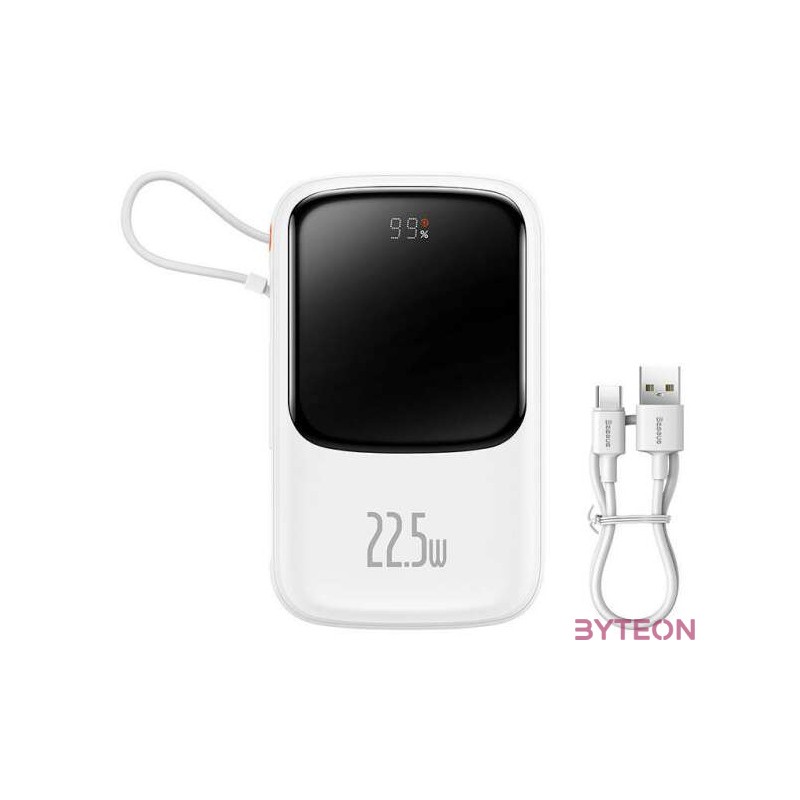 Powerbank Baseus Qpow PRO with cable, 10000mAh, 22.5W (White)