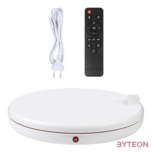 Rotating display stand Puluz with power socket 45 cm (white)