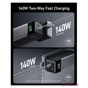 Anker PowerCore 24K Power Bank 24000mAh - Fekete,Ezüst