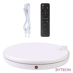 Rotating display stand Puluz with power socket 45 cm (white)