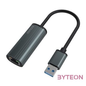 Savio AK-55 USB-A apa - RJ45 anya Adapter