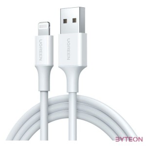Cable Lightning to USB UGREEN 2.4A US155, 1.5m (white)