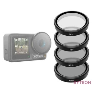 TELESIN Filter set CPL,ND8,ND16,ND32 for DJI Action 3
