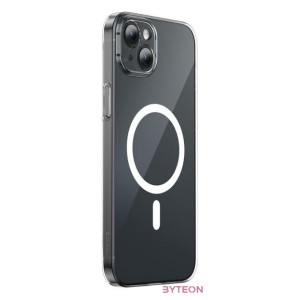 Baseus Crystal Mágneses telefontok iPhone 13 telefonhoz (Átlátszó), Edzett üveg képernyővédő fóliával és Tisztítókészlettel