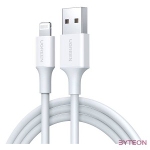 Cable Lightning to USB UGREEN 2.4A US155, 1.5m (white)