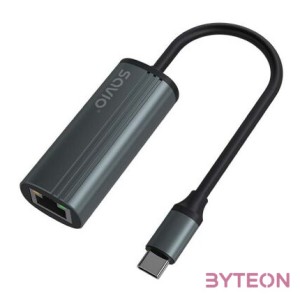 Savio AK-56 USB-C apa - RJ45 anya Adapter