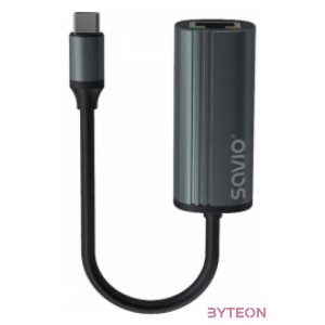 Savio AK-56 USB-C apa - RJ45 anya Adapter