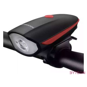 Bicycle electronic bell and light Rockbros 7588 (black and red)