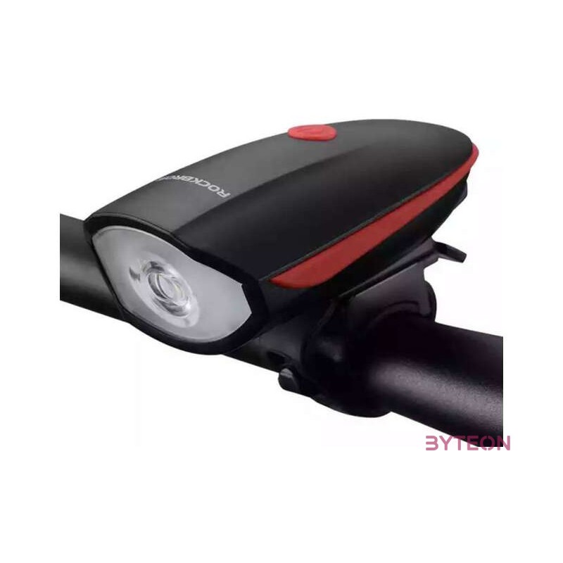Bicycle electronic bell and light Rockbros 7588 (black and red)