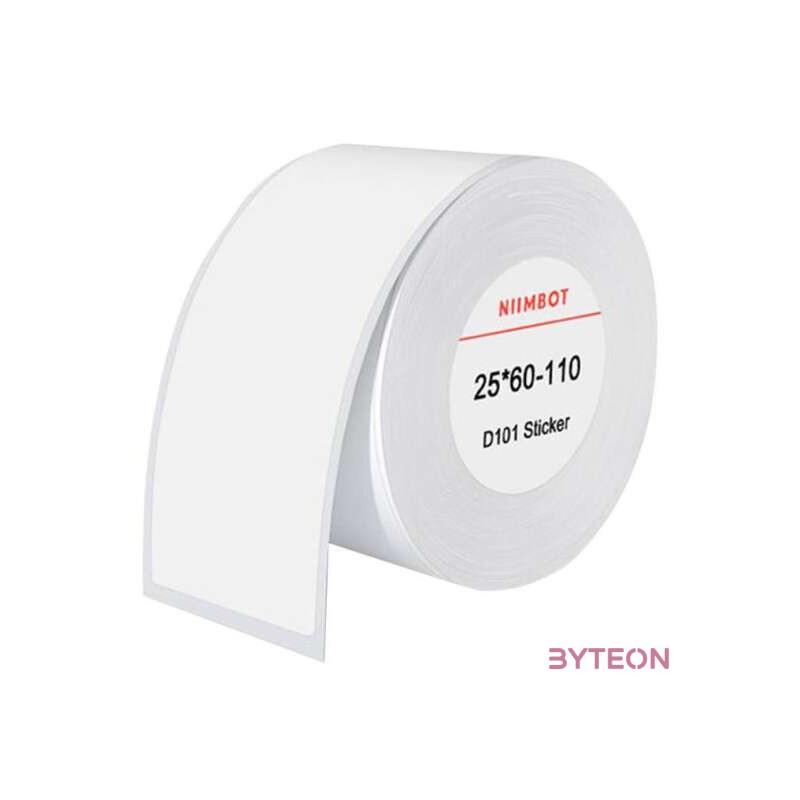 Thermal labels Niimbot stickers 25x60 mm, 110 pcs (White)
