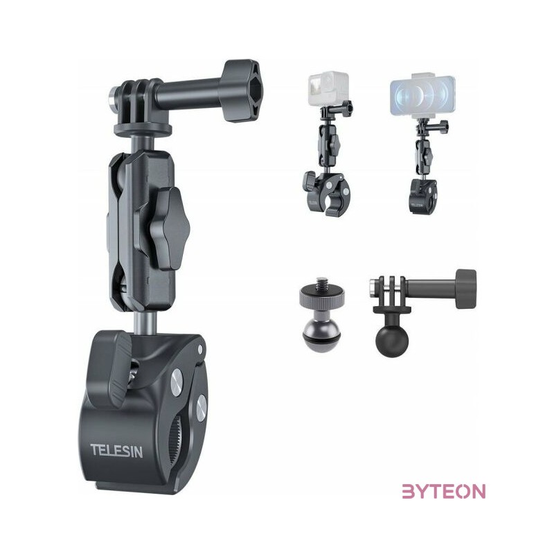 TELESIN Universal Handlebar Tube Clamp Mount for action cameras and smartphones (plastic) GP-HBM-003