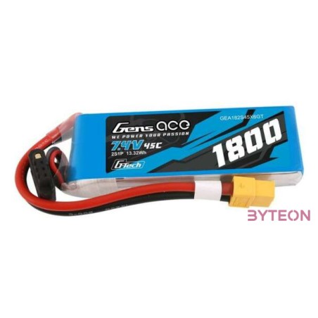 GensAce G-Tech LiPo 1800mAh 7.4V 45C 2S1P XT60 akkumulátor