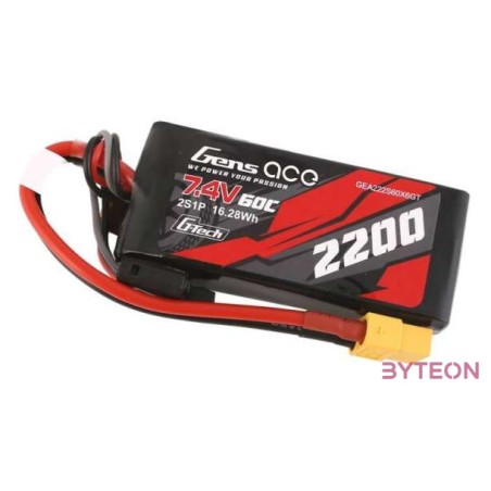 GensAce G-Tech LiPo akkumulátor 2200mAh 7.4V 60C 2S1P XT60
