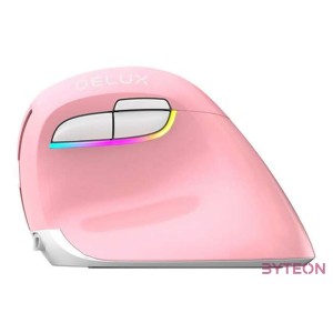 Wireless Vertical Mouse Delux M618Mini DB BT2.4G 2400DPI (pink)