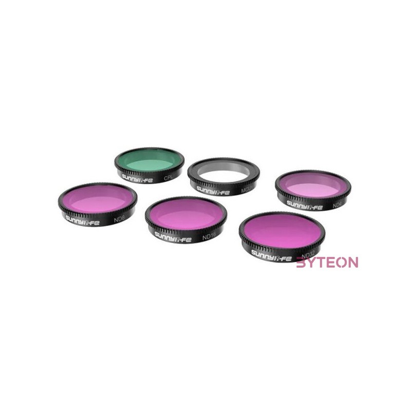 Set of 6 filters MCUVCPLND4ND8ND16ND32 Sunnylife for Insta360 GO 3,2