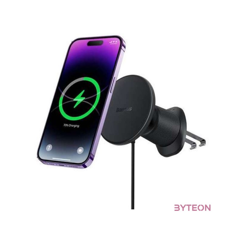 magnetic Car Phone Holder Baseus with wireless charging CW01 (Black)