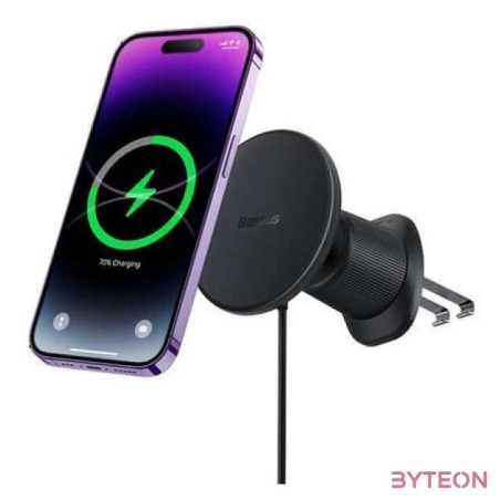 magnetic Car Phone Holder Baseus with wireless charging CW01 (Black)