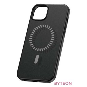 Magnetic Phone Case for iPhone 15 Plus Baseus Fauxther Series (Black)