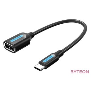 Adapter USB-C 2.0 M to F USB-A OTG Vention CCSBB 0.15m (Black)
