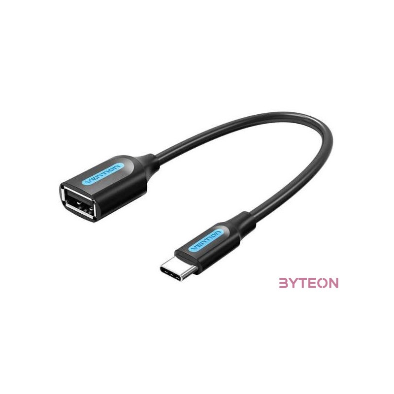 Adapter USB-C 2.0 M to F USB-A OTG Vention CCSBB 0.15m (Black)