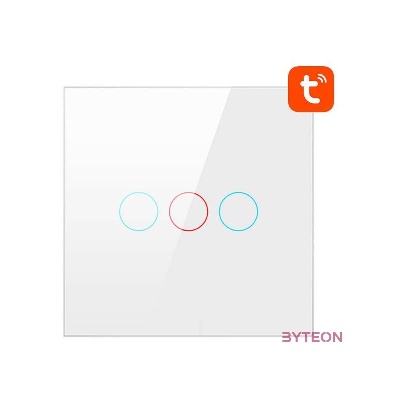 Smart Light Switch WiFi Avatto TS02-EU-W3 3 Way TUYA (white)