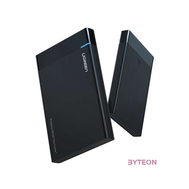 UGREEN US221 2,5 HDD , SSD külső ház, SATA 3.0, USB-C, 50 cm (fekete)