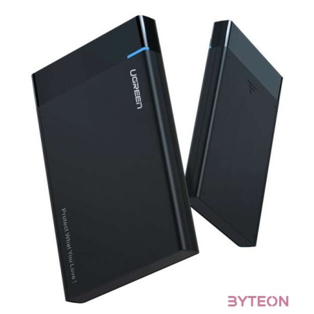 UGREEN US221 2,5 HDD , SSD külső ház, SATA 3.0, USB-C, 50 cm (fekete)