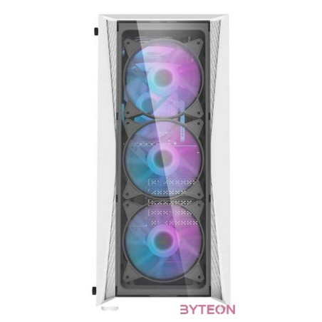 Számítógépház Darkflash DK352 Plus   4 ventilátorral (Fekete-fehér)