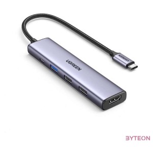 Adapter HUB UGREEN CM478 USB-C to HDMI, USB-A 3.0, 2x USB-A 2.0, PD