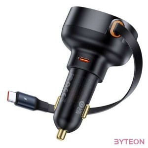 Car Charger Baseus Enjoyment Pro with cable USB-C, 60W (Black)