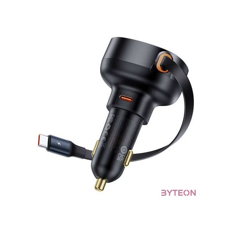 Car Charger Baseus Enjoyment Pro with cable USB-C, 60W (Black)