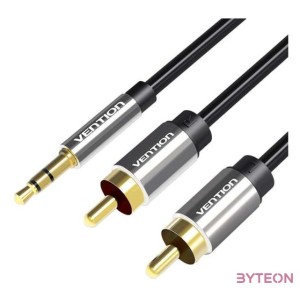 2xRCA cable (Cinch) jack to 3.5mm Vention BCFBJ 5m (black)