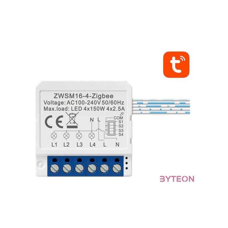 Smart Switch Module ZigBee Avatto ZWSM16-W4 TUYA