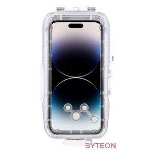Plastic waterproof phone case Puluz for iPhone 14 Plus,Pro Max,13 Pro Max,12 Pro Max,11 Pro Max (white)