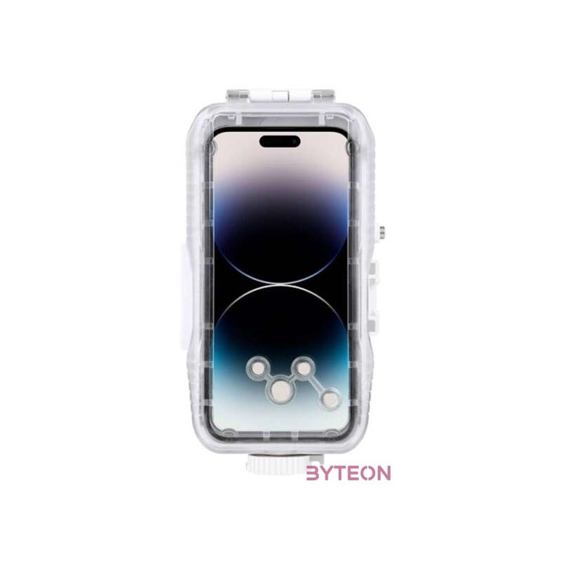 Plastic waterproof phone case Puluz for iPhone 14 Plus,Pro Max,13 Pro Max,12 Pro Max,11 Pro Max (white)