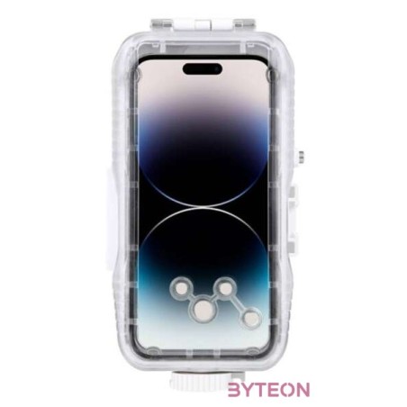 Plastic waterproof phone case Puluz for iPhone 14 Plus,Pro Max,13 Pro Max,12 Pro Max,11 Pro Max (white)