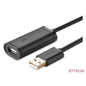 UGREEN US121 USB 2.0 hosszabbító kábel, aktív, 10 m (fekete)
