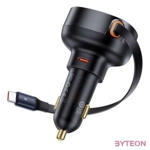 Car Charger Baseus Enjoyment Pro with cable USB-C, 60W (Black)